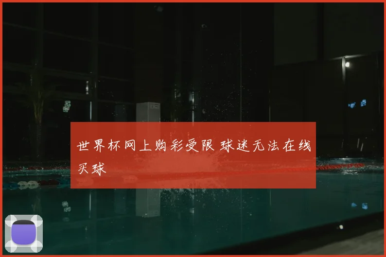 世界杯网上购彩受限 球迷无法在线买球